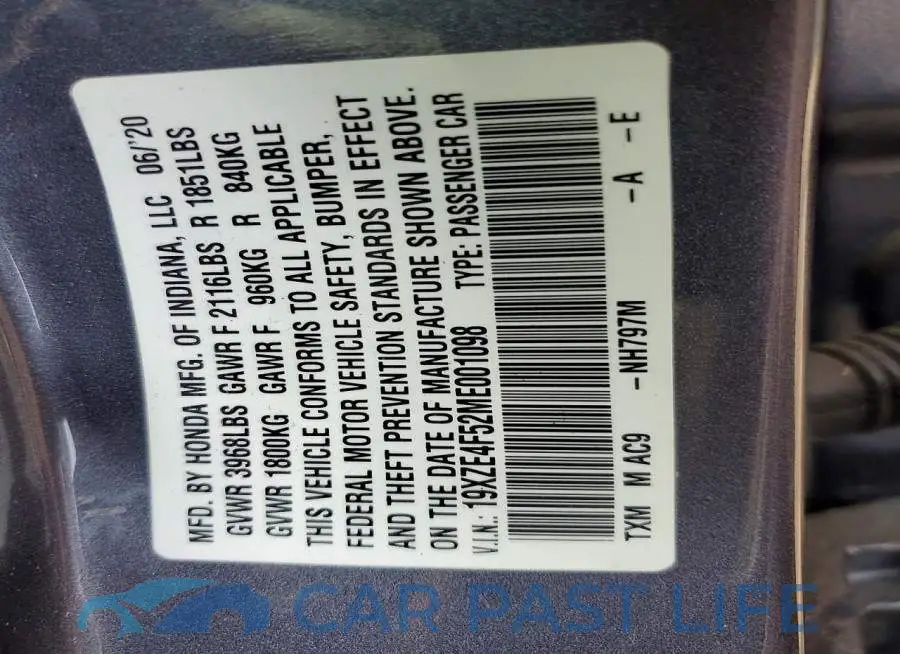 19XZE4F52ME001098# 12