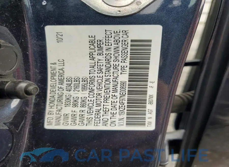 19XZE4F97NE008990# 12