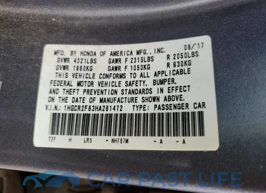 1HGCR2F83HA281472# 13