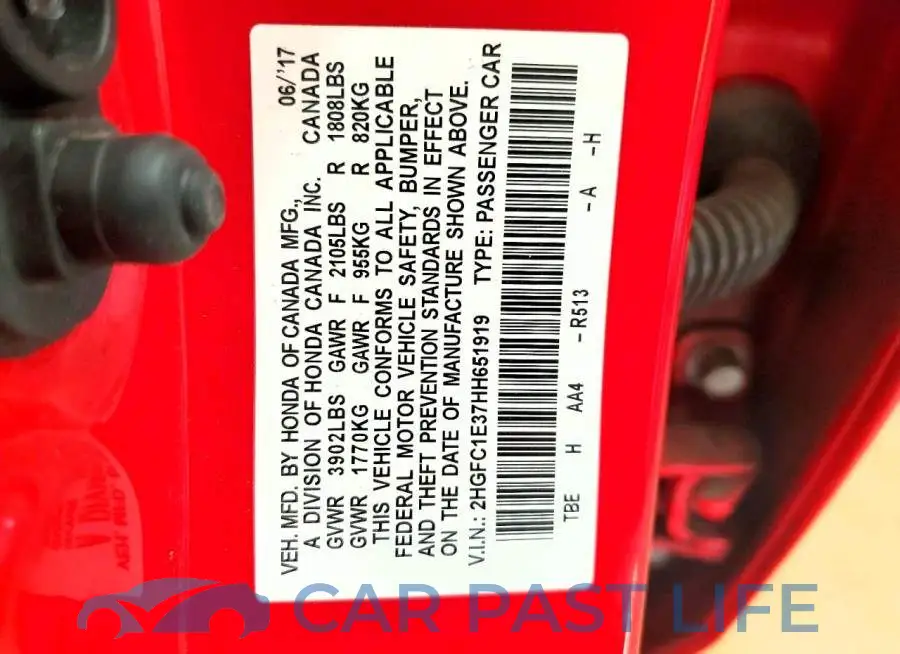 2HGFC1E37HH651919# 12