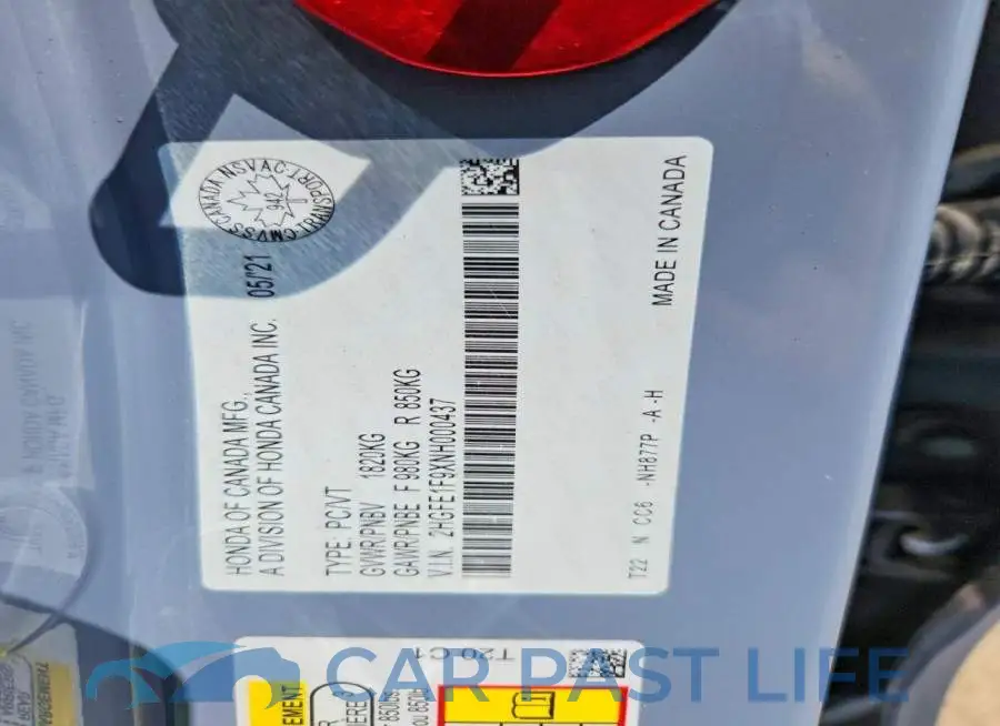 2HGFE1F9XNH000437# 12