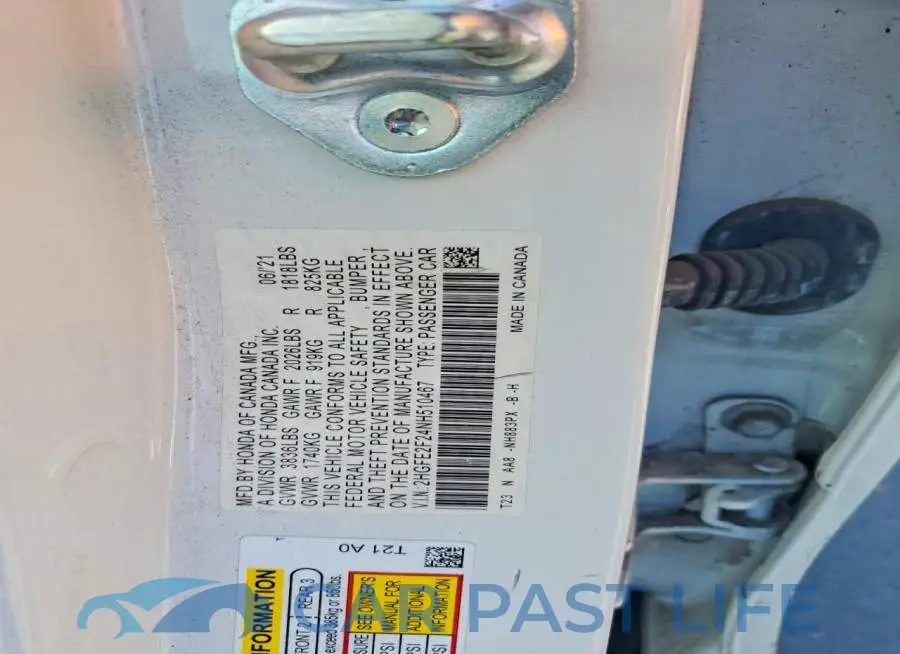 2HGFE2F24NH510467# 13