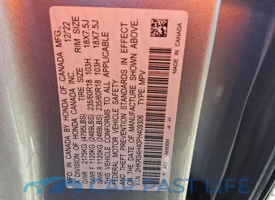 2HKRS4H40PH409306# 13