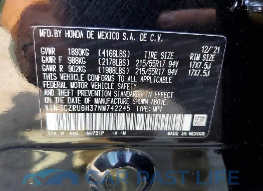 3CZRU6H37NM742245# 13