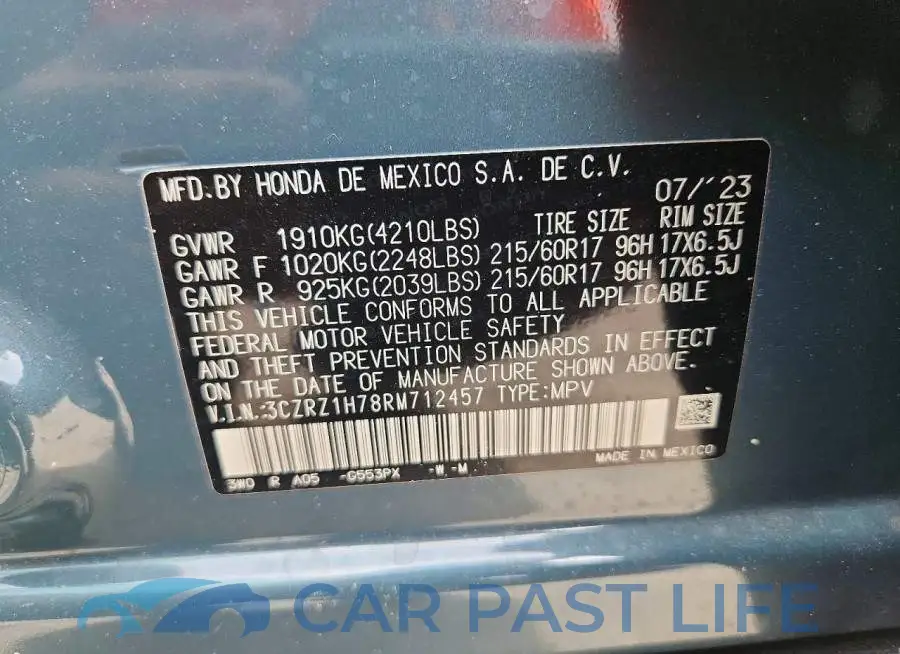 3CZRZ1H78RM712457# 14
