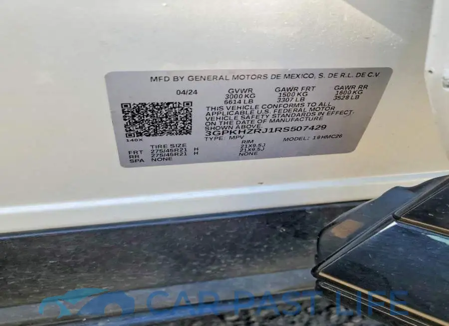 3GPKHZRJ1RS507429# 12