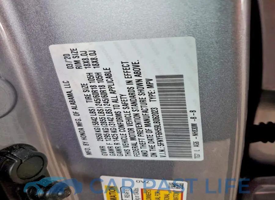 5FNYF6H59LB062023# 14