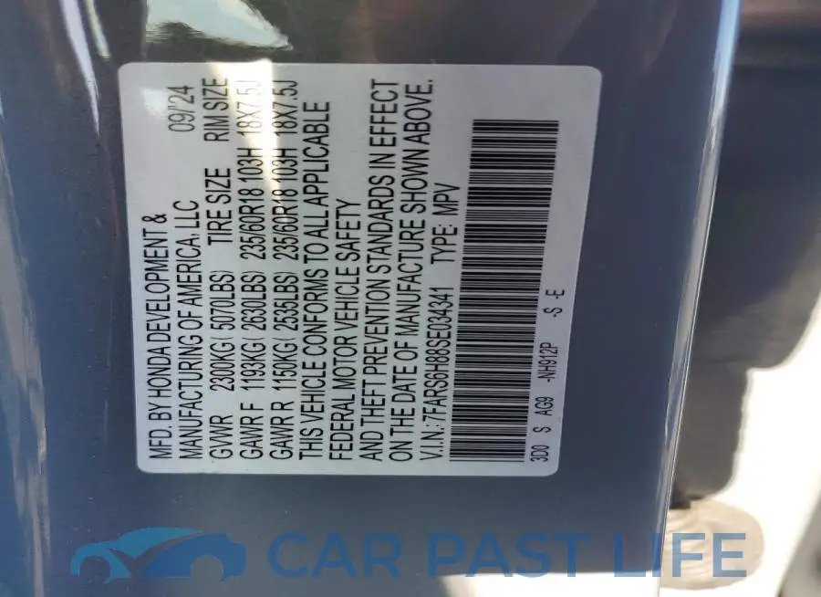 7FARS6H88SE034341# 12