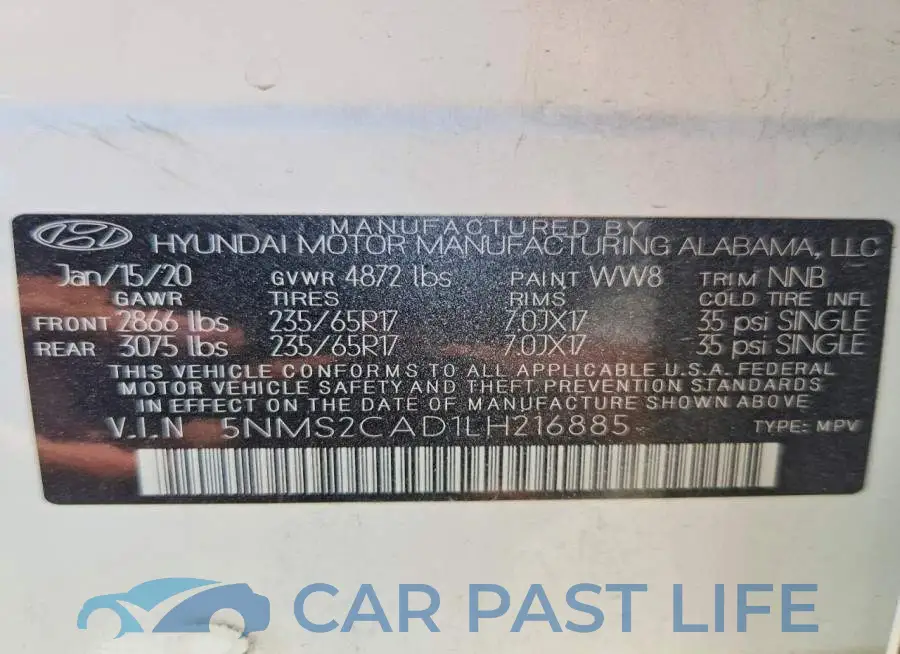 5NMS2CAD1LH216885# 12