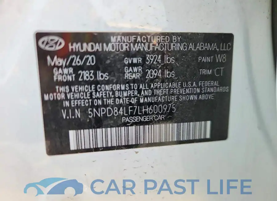 5NPD84LF7LH600975# 13