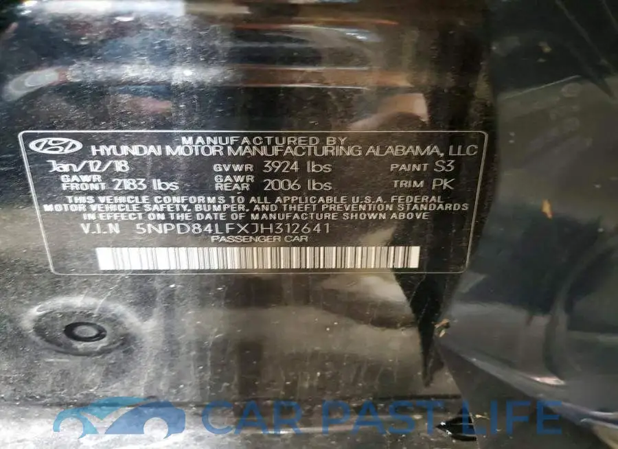 5NPD84LFXJH312641# 12