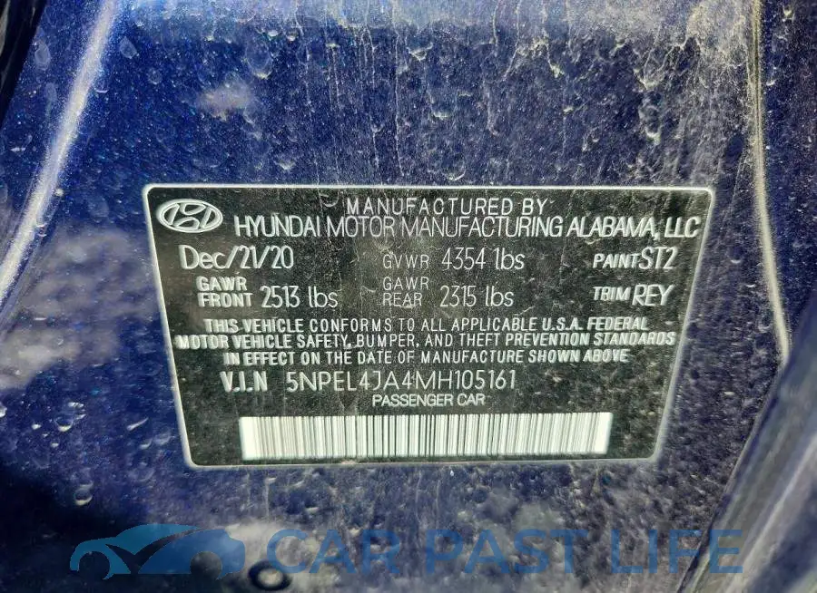 5NPEL4JA4MH105161# 12