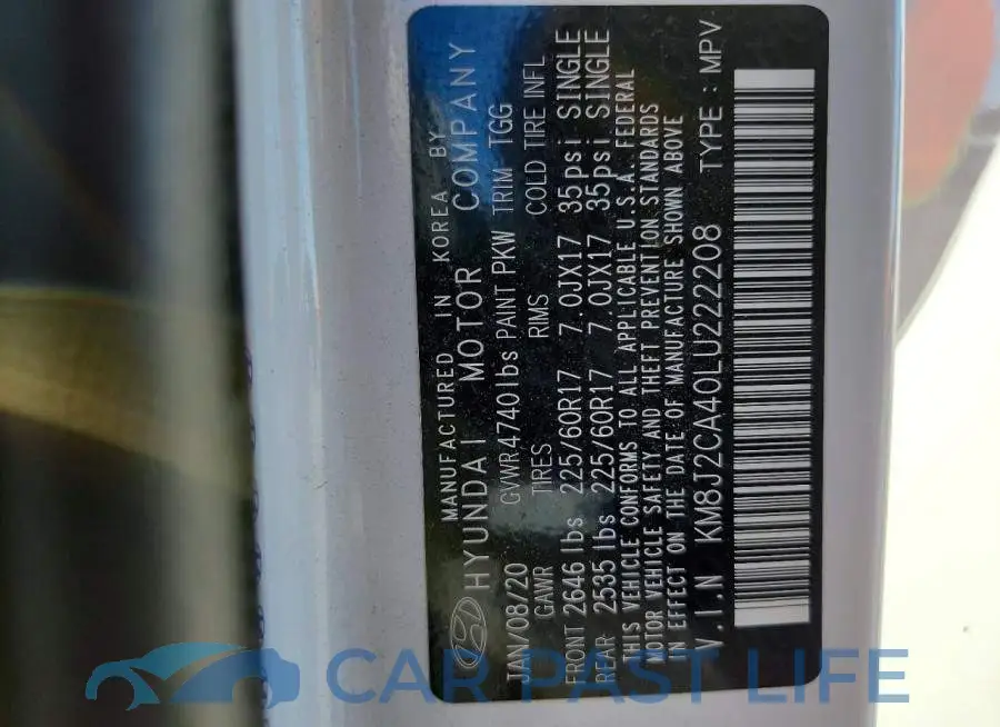 KM8J2CA40LU222208# 12