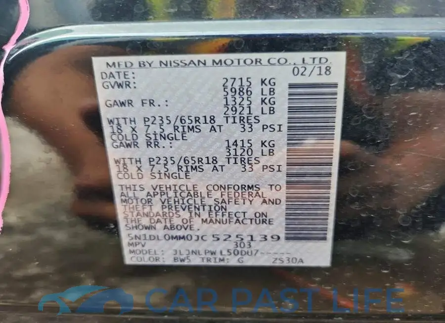 5N1DL0MM0JC525139# 13