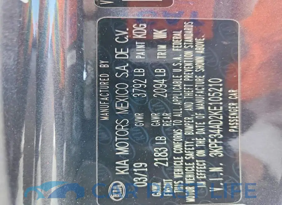 3KPF34AD2KE105210# 12