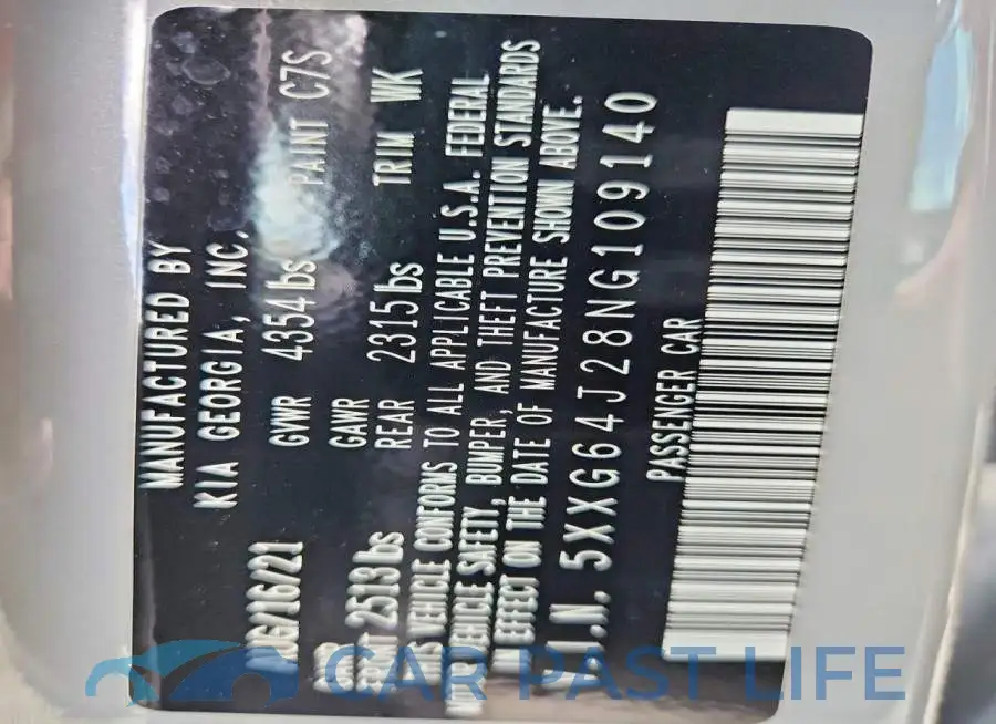 5XXG64J28NG109140# 13