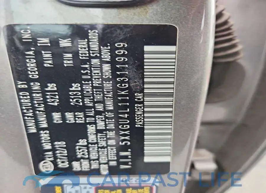 5XXGU4L11KG311999# 13