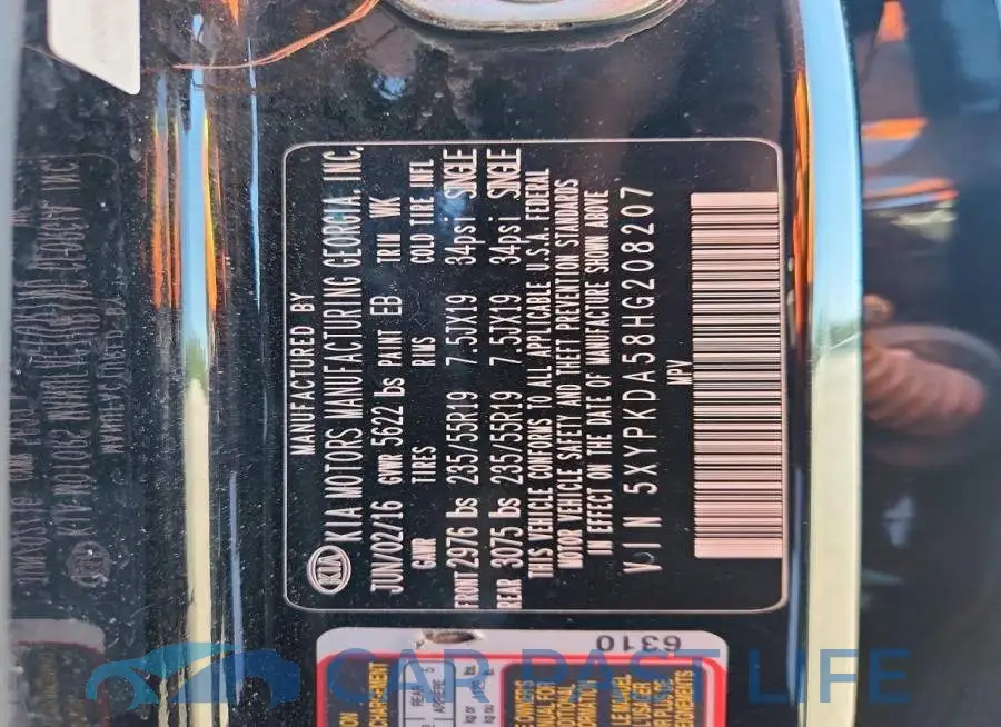 5XYPKDA58HG208207# 14