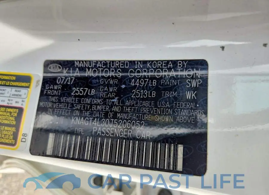 KNAGT4L30J5206052# 13