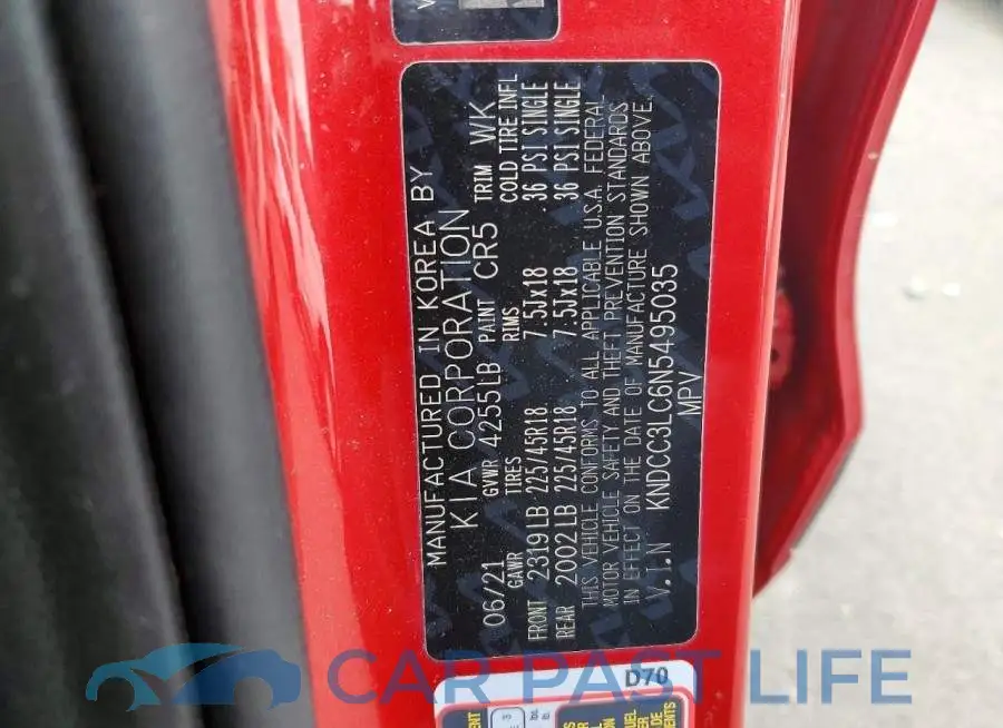 KNDCC3LC6N5495035# 13