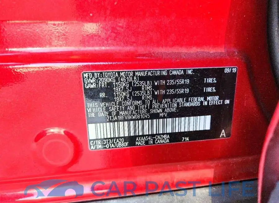 2T3A1RFV8KW081045# 14
