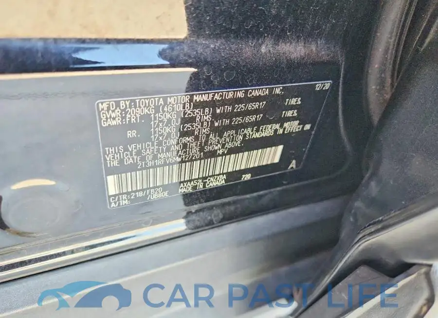 2T3H1RFV6MW127201# 13