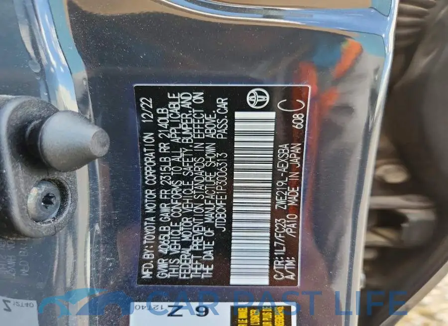 JTDBCMFE1P3006313# 12