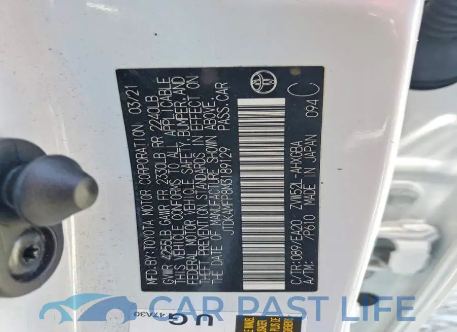 JTDKAMFP8M3189129# 12
