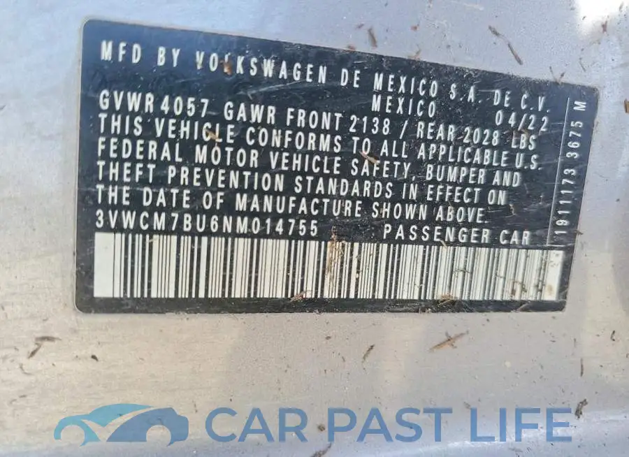 3VWCM7BU6NM014755# 13