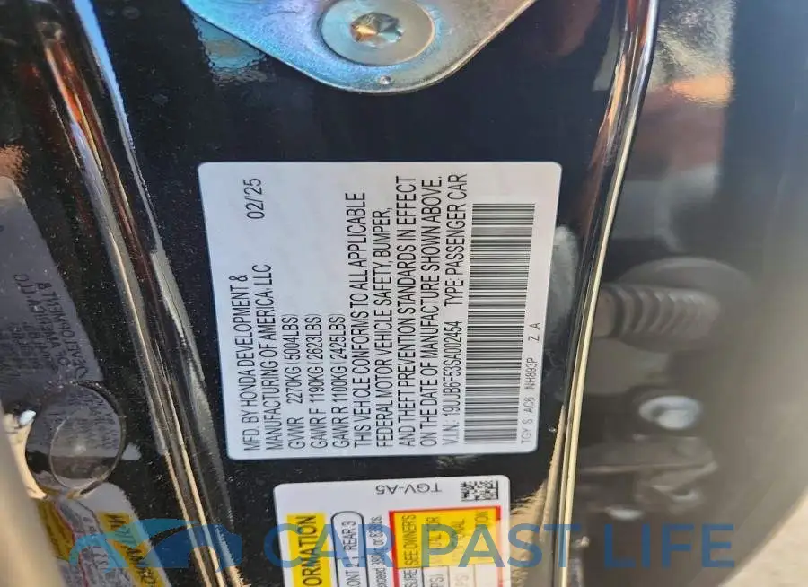 19UUB6F53SA002454# 12