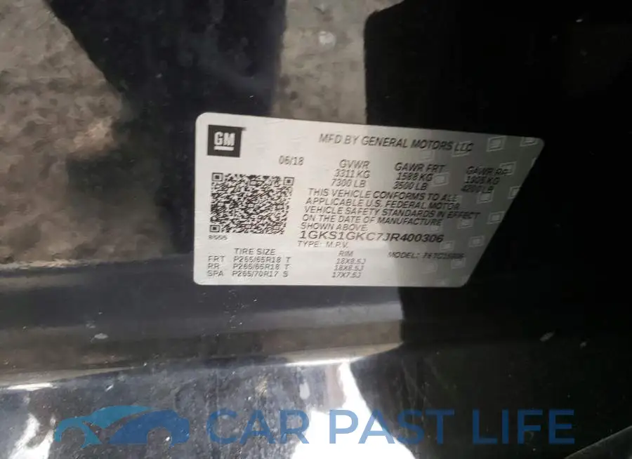 1GKS1GKC7JR400306# 13