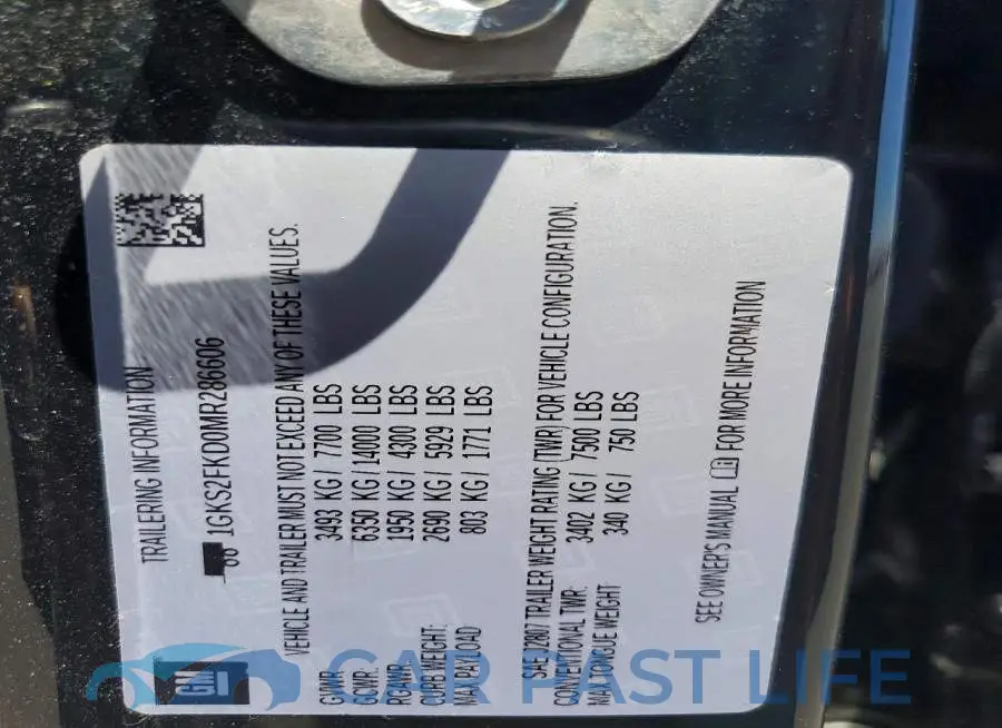 1GKS2FKD0MR286606# 13