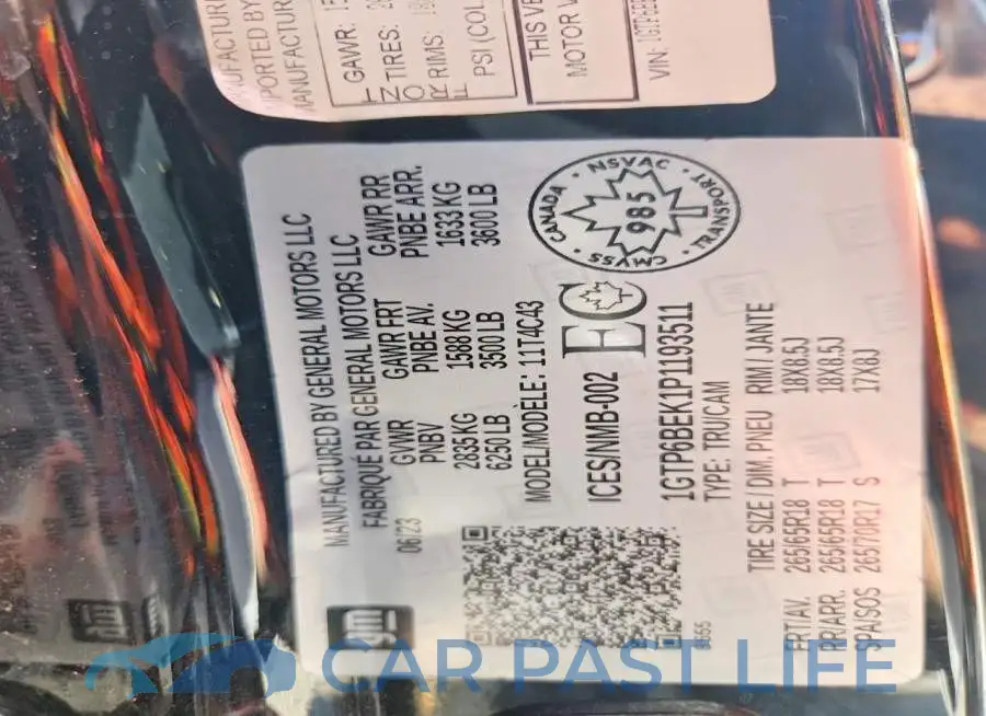 1GTP6BEK1P1193511# 13