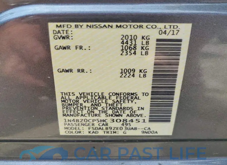 1N4BZ0CP5HC308451# 14