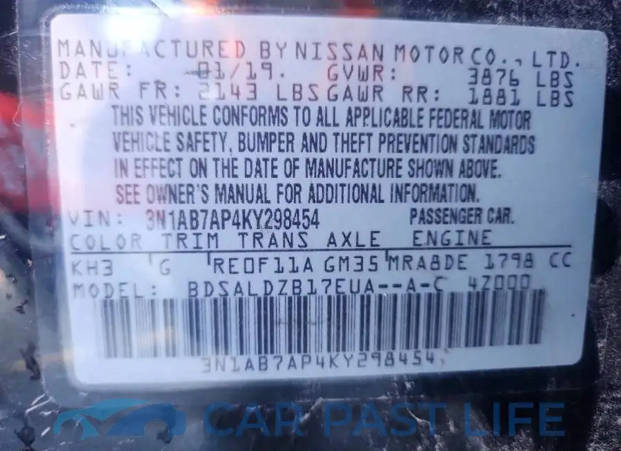 3N1AB7AP4KY298454# 13