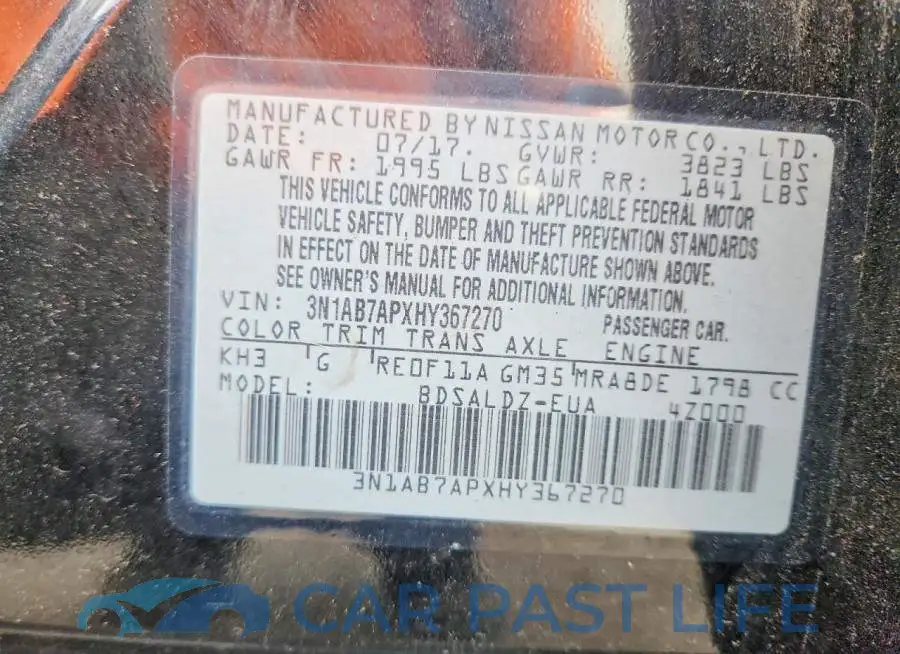 3N1AB7APXHY367270# 12