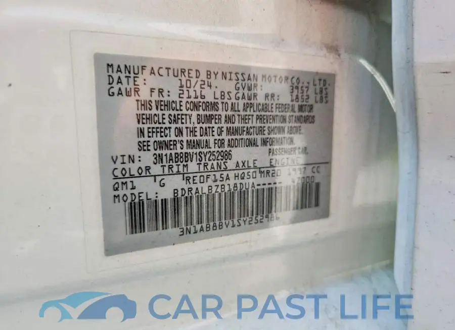 3N1AB8BV1SY252986# 12