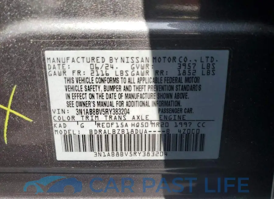 3N1AB8BV5RY383204# 12
