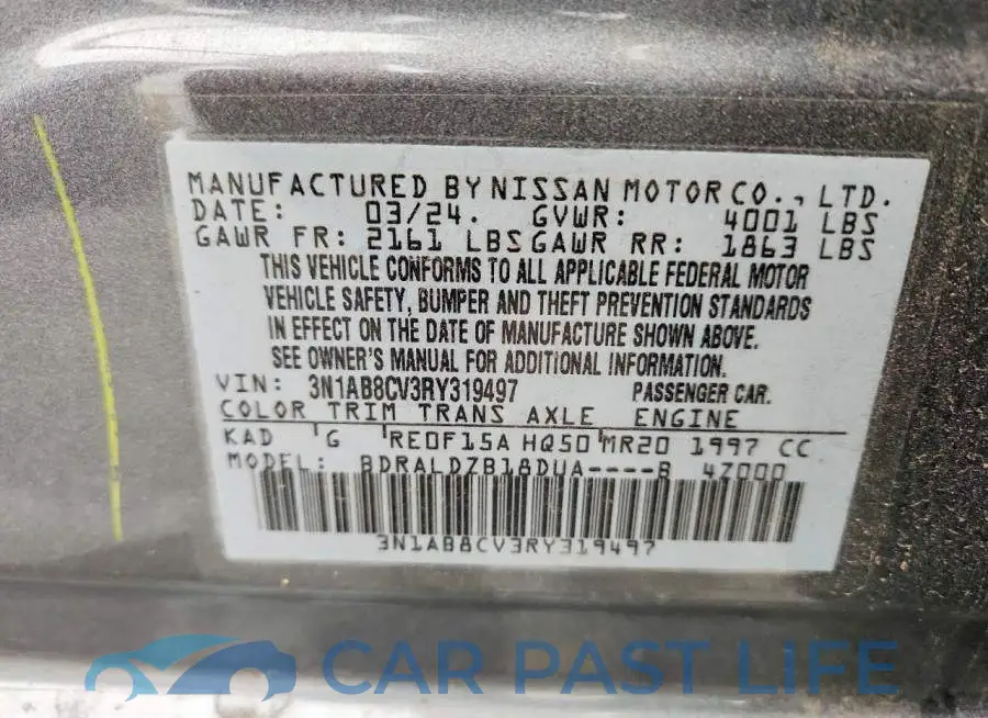 3N1AB8CV3RY319497# 12
