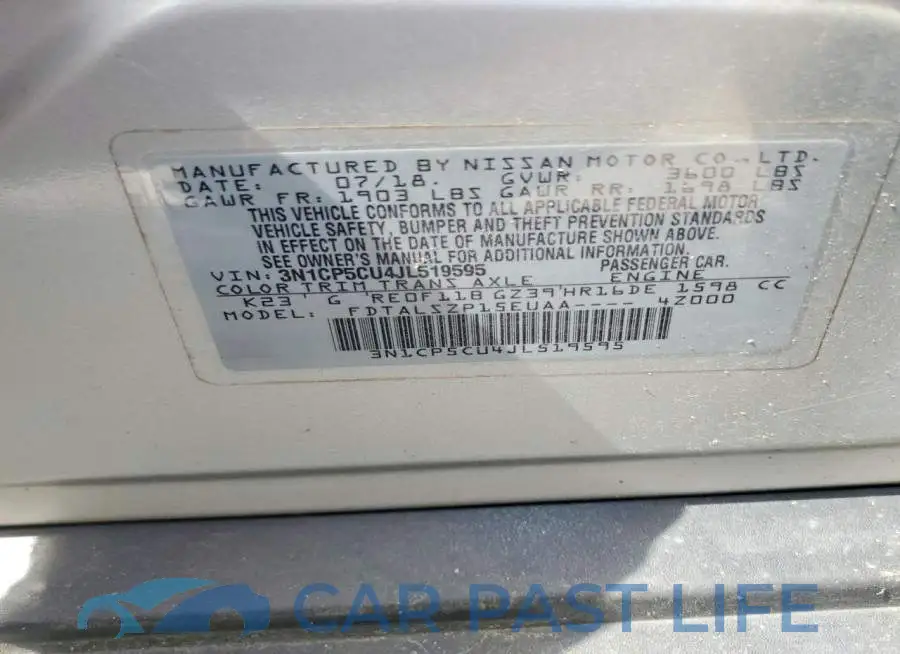 3N1CP5CU4JL519595# 13