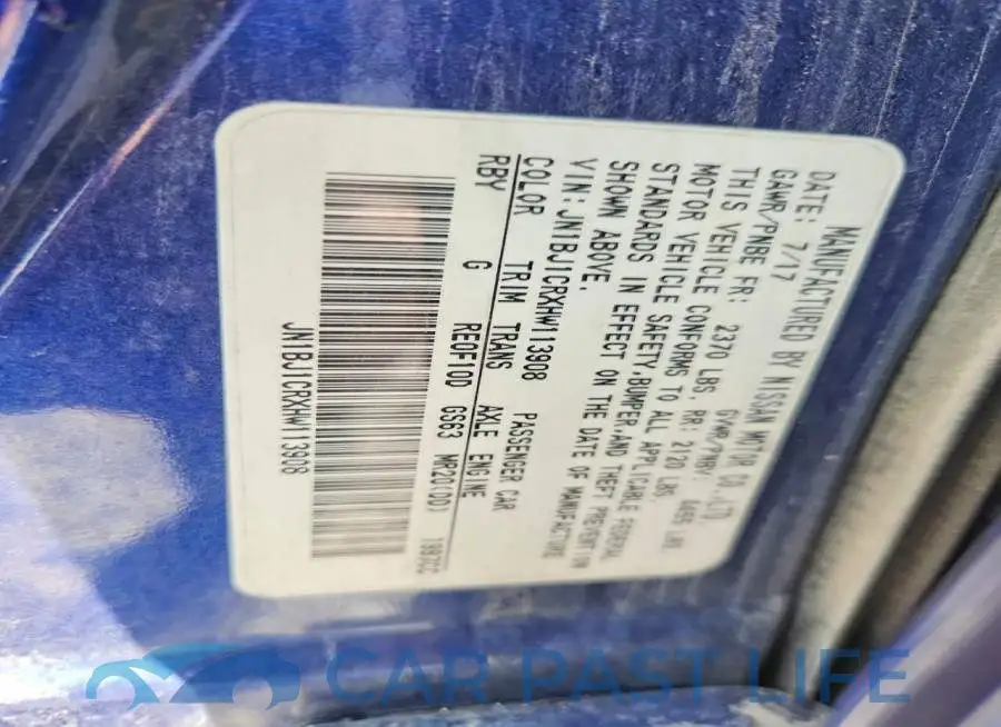 JN1BJ1CRXHW113908# 13