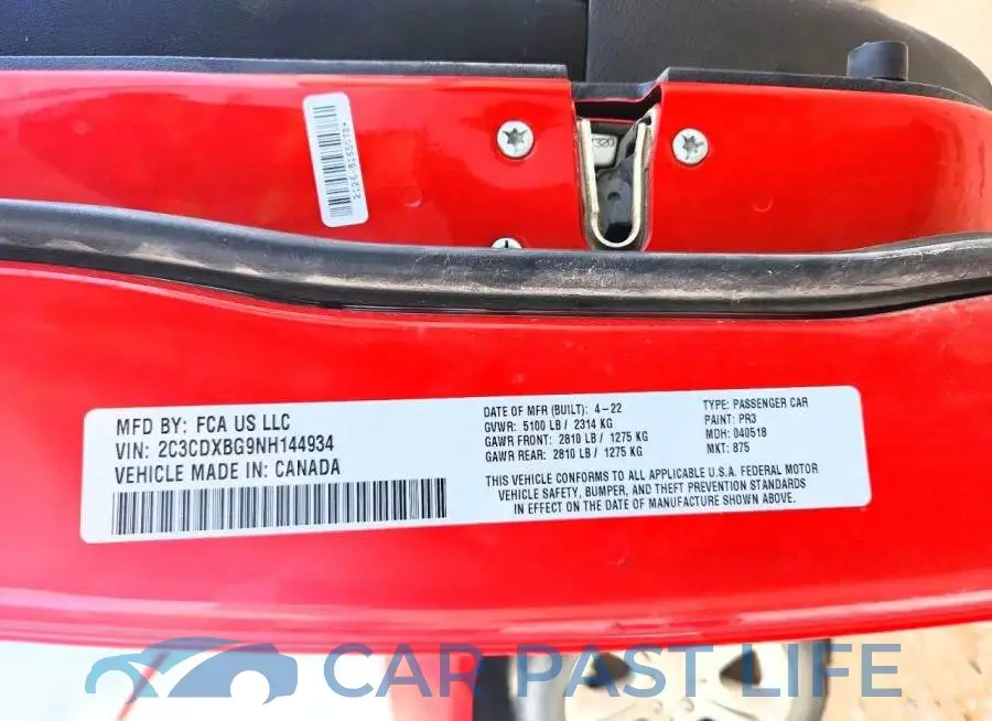 2C3CDXBG9NH144934# 12