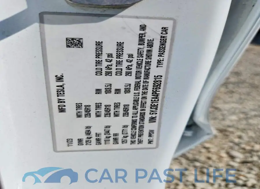 5YJ3E1EA4PF692815# 12