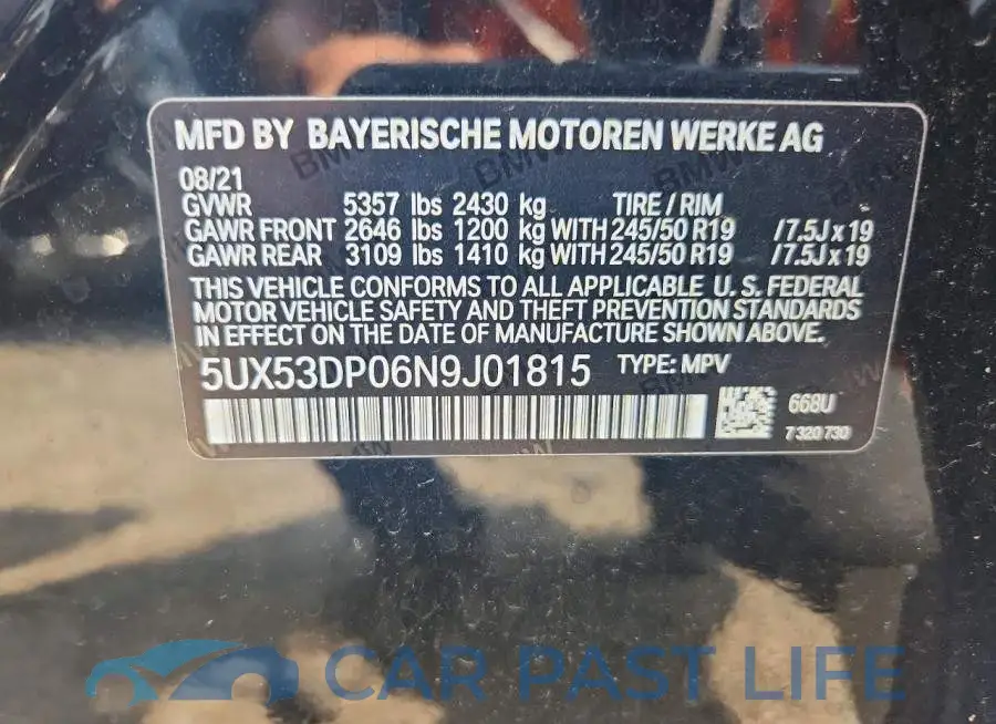 5UX53DP06N9J01815# 14