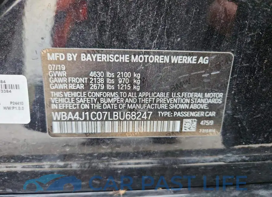 WBA4J1C07LBU68247# 12