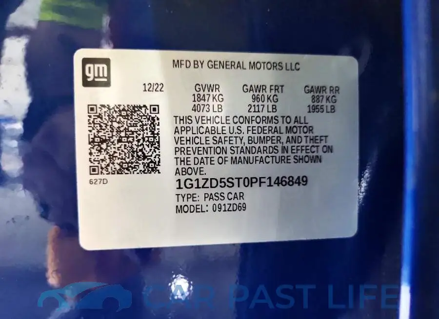 1G1ZD5ST0PF146849# 12