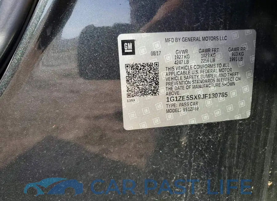 1G1ZE5SX9JF130785# 12