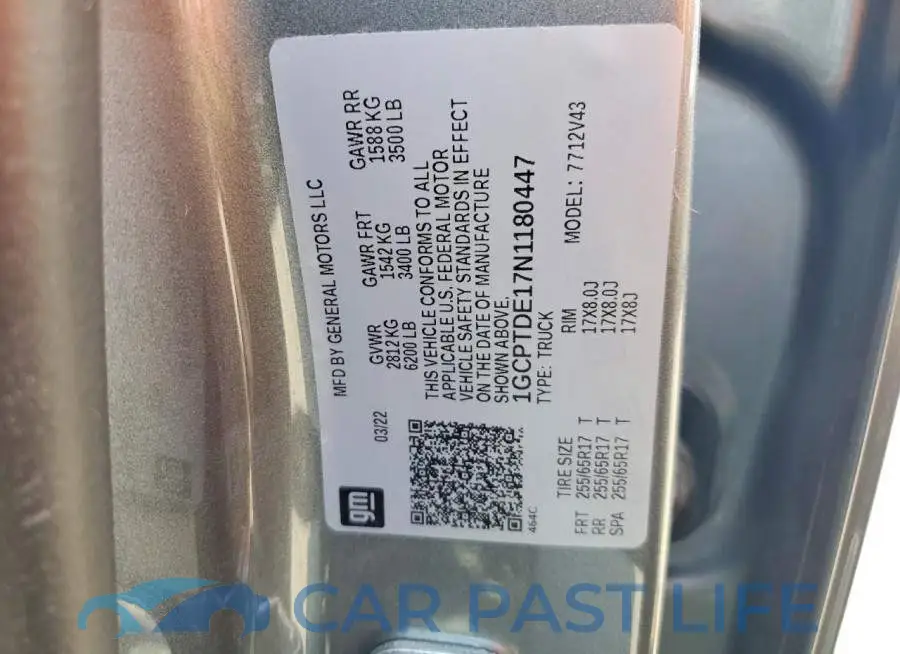 1GCPTDE17N1180447# 12
