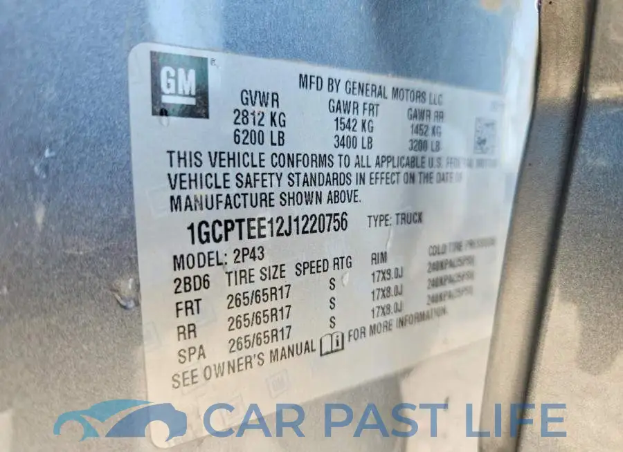 1GCPTEE12J1220756# 13