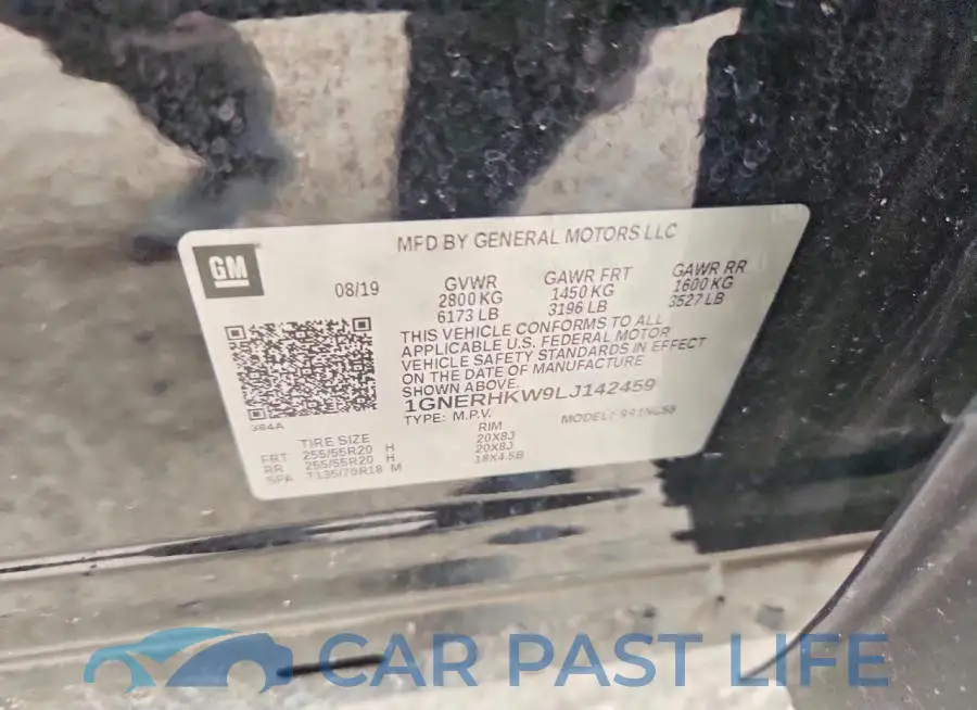 1GNERHKW9LJ142459# 13